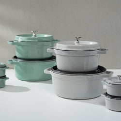 STAUB | LA COCOTTE - Cocotte - Ø 240mm - Żeliwo - Biała trufla