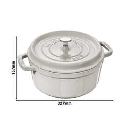 STAUB | LA COCOTTE - Cocotte - Ø 260mm - żeliwo - biała trufla