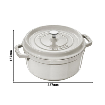 STAUB | LA COCOTTE - Cocotte - Ø 260mm - żeliwo - biała trufla - Prime Gastro