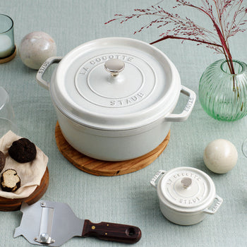 STAUB | LA COCOTTE - Cocotte - Ø 280mm - Żeliwo - Biała trufla - Prime Gastro