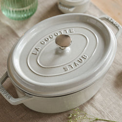 STAUB | LA COCOTTE - Cocotte - owalna - 290mm - Żeliwo - Biała trufla