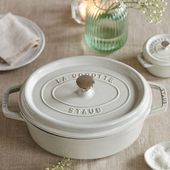 STAUB | LA COCOTTE - Cocotte - owalna - 230mm - Żeliwo - Biała trufla - Prime Gastro