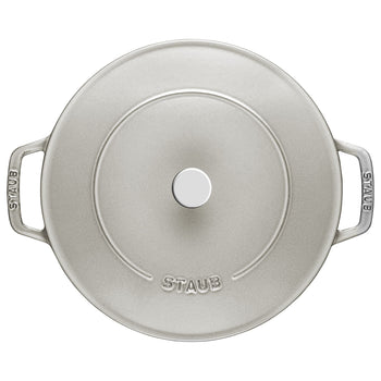 STAUB | BRAISERS - Brytfanna z Chistera Drop-Structure - Ø 280mm - Żeliwna - Biała trufla - Prime Gastro