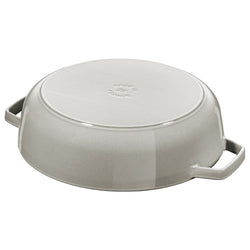 STAUB | BRAISERS - Brytfanna z Chistera Drop - Structure - Ø 280mm - Żeliwna - Biała trufla