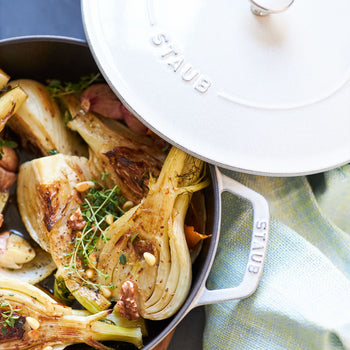 STAUB | BRAISERS - Brytfanna z Chistera Drop-Structure - Ø 240mm - Żeliwna - Biała trufla - Prime Gastro