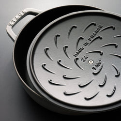 STAUB | BRAISERS - Brytfanna z Chistera Drop - Structure - Ø 280mm - Żeliwna - Biała trufla