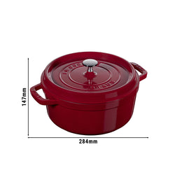 STAUB | LA COCOTTE - Cocotte - Ø 220mm - Żeliwo - Bordowy