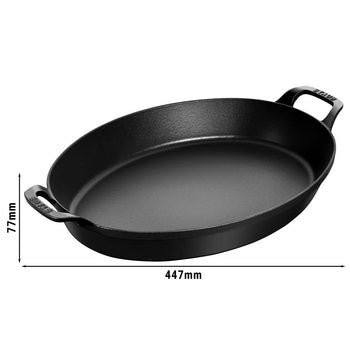 STAUB | SPECIALITIES - Forma do zapiekania - owalna - 370mm - żeliwna - czarna - Prime Gastro