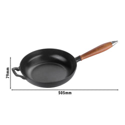 STAUB | PATELNIA - Patelnia do smażenia - Ø 240mm - Żeliwna - Czarna | Okrągła
