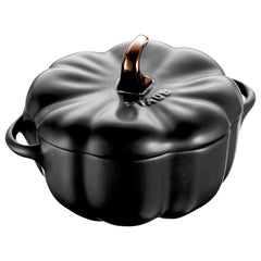 STAUB | CERAMIQUE - Zestaw Cocotte- 4-częściowy - Kształt dyni - Ø 150 mm - Ceramiczne - Czarne