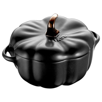 STAUB | CERAMIQUE - Zestaw Cocotte- 4-częściowy - Kształt dyni - Ø 150 mm - Ceramiczne - Czarne - Prime Gastro