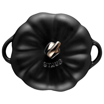 STAUB | CERAMIQUE - Zestaw Cocotte- 4-częściowy - Kształt dyni - Ø 150 mm - Ceramiczne - Czarne - Prime Gastro