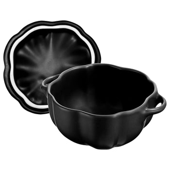 STAUB | CERAMIQUE - Cocotte - Kształt dyni - Ø 120 mm - Ceramika - Czarny - Prime Gastro