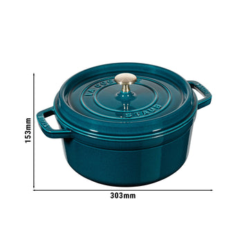 STAUB | LA COCOTTE - Cocotte - Ø 240mm - Żeliwo - La-Mer - Prime Gastro