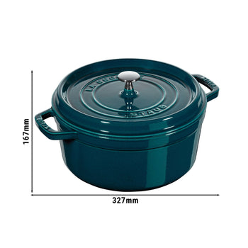 STAUB | LA COCOTTE - Cocotte - Ø 260mm - Żeliwo - La-Mer - Prime Gastro