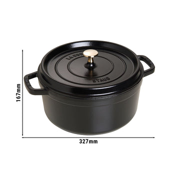 STAUB | LA COCOTTE - Cocotte - Ø 260mm - Żeliwo - Czarny - Prime Gastro