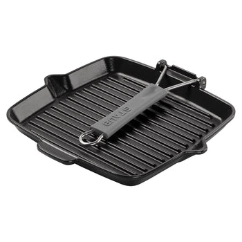 STAUB | PATELNIE GRILLOWE - Patelnia grillowa - 240x240mm - Żeliwo - Czarny - Prime Gastro
