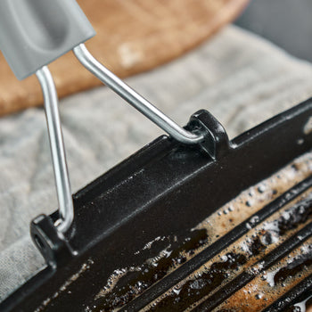 STAUB | PATELNIE GRILLOWE - Patelnia grillowa - 240x240mm - Żeliwo - Czarny - Prime Gastro