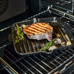 STAUB | PATELNIE GRILLOWE - Patelnia grillowa - 240x240mm - Żeliwo - Czarny