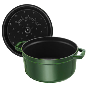 STAUB | LA COCOTTE - Cocotte - Ø 220mm - Żeliwo - Bazyliowa zieleń - Prime Gastro