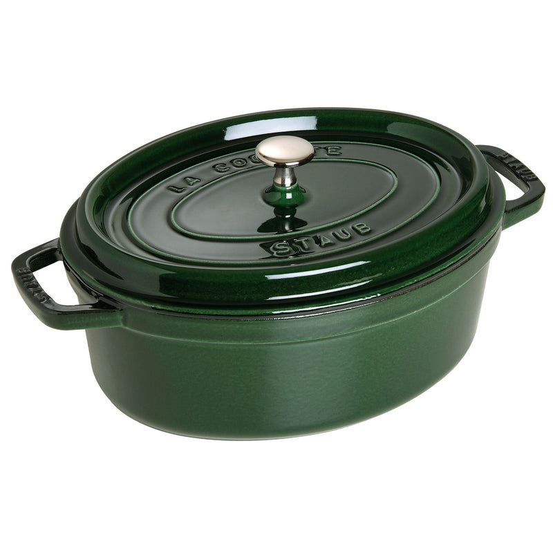 STAUB | LA COCOTTE - Cocotte - owalna - 330mm - żeliwna - kolor bazyliowa zieleń