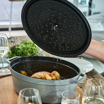 STAUB | LA COCOTTE - Cocotte - owalna - 370mm - Żeliwo - Grafitowy szary - Prime Gastro