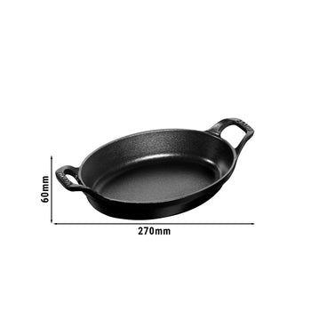 STAUB | SPECIALITIES - Naczynie do zapiekania - owalne - 210mm - Żeliwo - Czarny - Prime Gastro