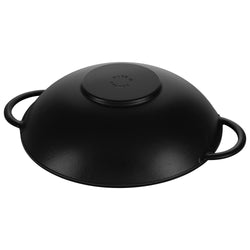STAUB | SPECIALITIES - Wok ze szklaną pokrywą - Ø 370mm - Żeliwo - Czarny