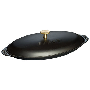 STAUB | SPECIALITIES - Forma do zapiekania z pokrywką - owalna - 310mm - żeliwna - czarna - Prime Gastro