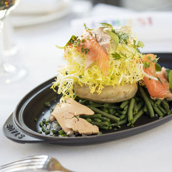 STAUB | SPECIALITIES - Forma do zapiekania z pokrywką - owalna - 310mm - żeliwna - czarna - Prime Gastro