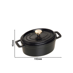 STAUB | LA COCOTTE - Cocotte - owalne - 150mm - żeliwo - czarne