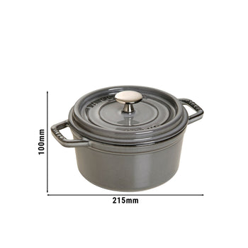 STAUB | LA COCOTTE - Cocotte - Ø 160mm - Żeliwo - Grafitowy szary - Prime Gastro