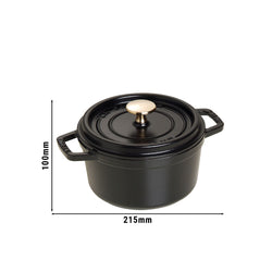 STAUB | LA COCOTTE - Cocotte - Ø 160mm - Żeliwo - Czarny