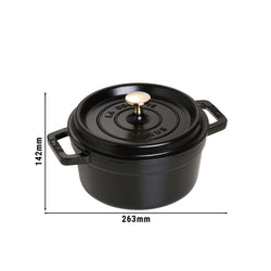 STAUB | LA COCOTTE - Cocotte - Ø 200 mm - Żeliwo - Czarny