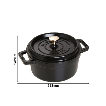 STAUB | LA COCOTTE - Cocotte - Ø 200 mm - Żeliwo - Czarny - Prime Gastro