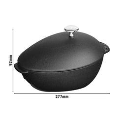 STAUB | SPECIALITIES - Garnek do muszli - owalny - 250mm - żeliwo - czarny