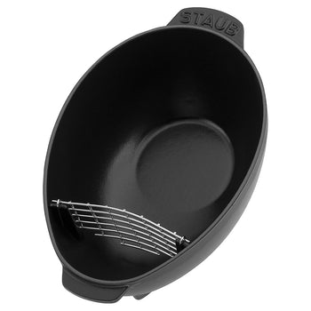 STAUB | SPECIALITIES - Garnek do muszli - owalny - 250mm - żeliwo - czarny - Prime Gastro