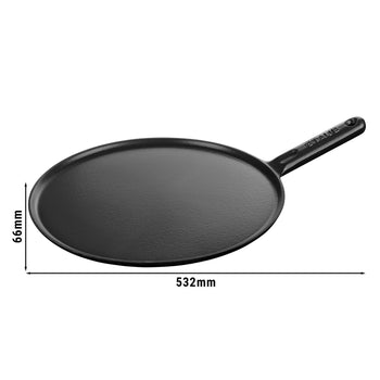 STAUB | PATELNIA - Patelnia do naleśników - Ø 300mm - Żeliwo - Czarny - Prime Gastro