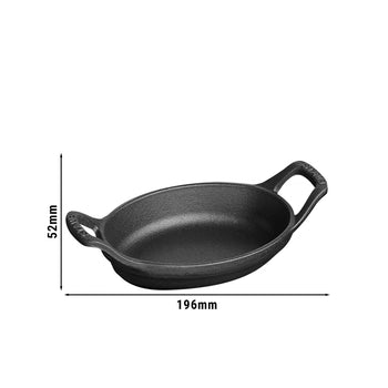 STAUB | SPECIALITIES - Forma do zapiekania - owalna - 150mm - żeliwna - czarna - Prime Gastro