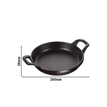 STAUB | SPECIALITIES - Forma do zapiekania - Ø 200mm - żeliwna - Czarna - Prime Gastro