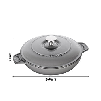 STAUB | SPECIALITIES - Forma do zapiekania z pokrywką - Ø 200mm - żeliwna - grafitowo-szare - Prime Gastro