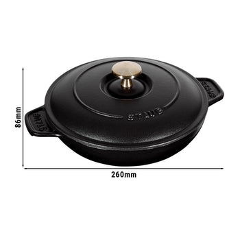 STAUB | SPECIALITIES - Forma do zapiekania z pokrywką - Ø 200mm - żeliwna - Czarna - Prime Gastro