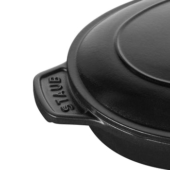 STAUB | SPECIALITIES - Forma do zapiekania z pokrywką - owalna - 230mm - żeliwna - czarna - Prime Gastro