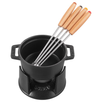 STAUB | SPECIALITIES - Mini zestaw do fondue - Ø 100 mm - czarny - Prime Gastro