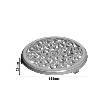STAUB | SERVING - podkładka pod garnek Lilia - 230mm - Żeliwo - Grafitowy szary - Prime Gastro