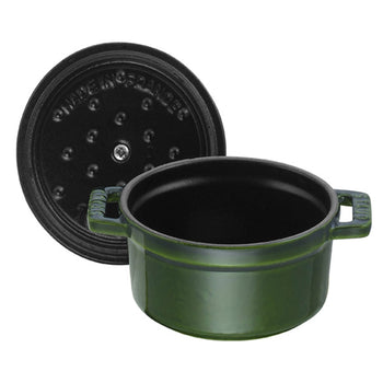 STAUB | LA COCOTTE - Mini Cocotte - Ø 100mm - Żeliwo - Bazyliowa zieleń - Prime Gastro