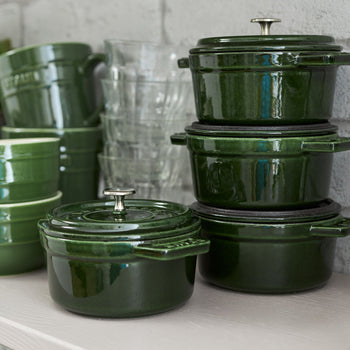 STAUB | LA COCOTTE - Mini Cocotte - Ø 100mm - Żeliwo - Bazyliowa zieleń - Prime Gastro