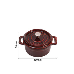 STAUB | LA COCOTTE - Mini Cocotte - Ø 100mm - Żeliwo - Grenadynowa czerwona