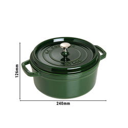 STAUB | LA COCOTTE - Cocotte - Ø 180mm - Żeliwo - Bazyliowa zieleń