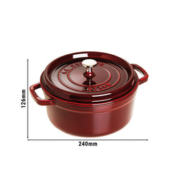 STAUB | LA COCOTTE - Cocotte - Ø 180mm - Żeliwo - Grenadynowa czerwona
